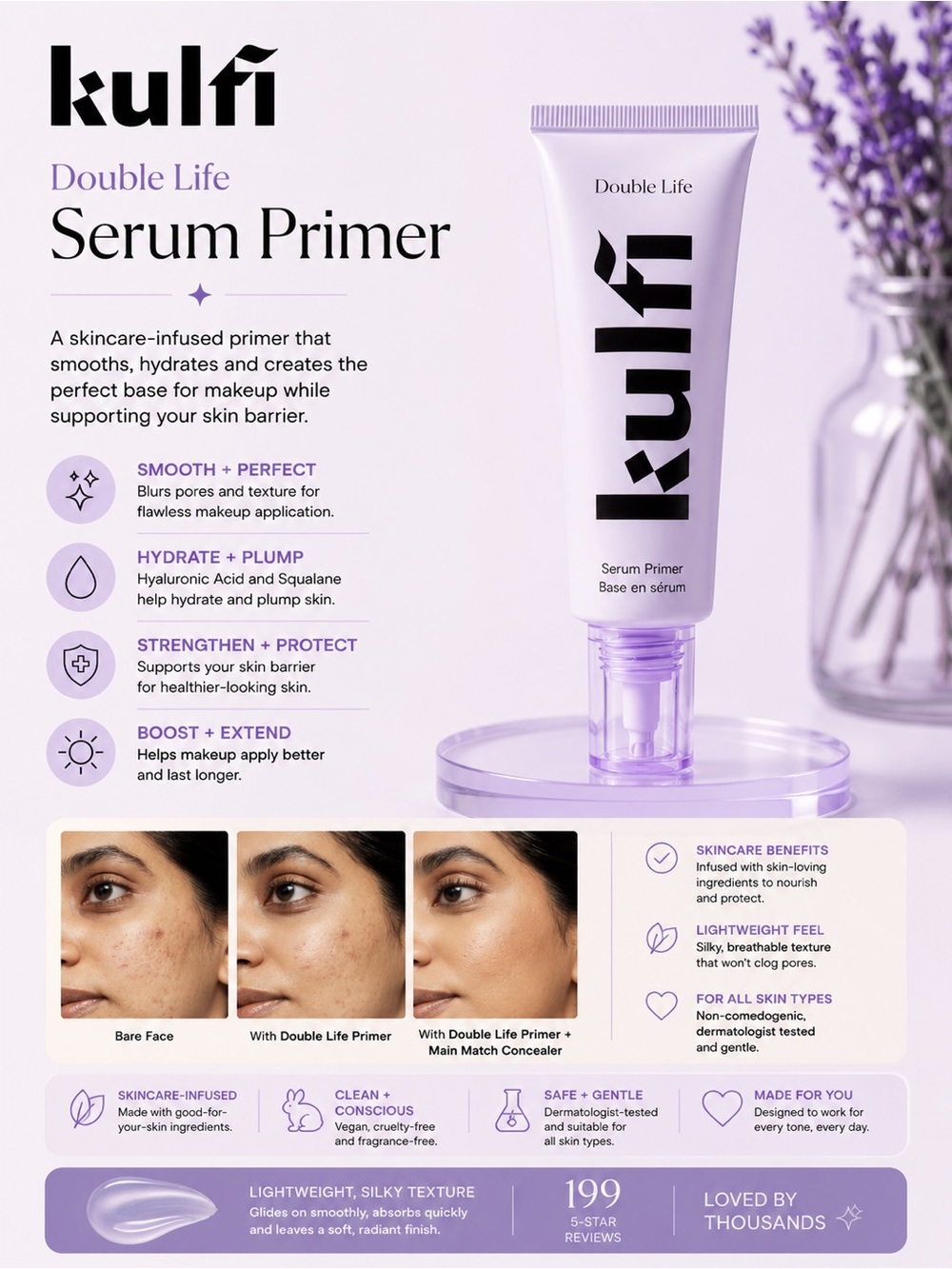 Kulfi Double Life Serum Primer  $34